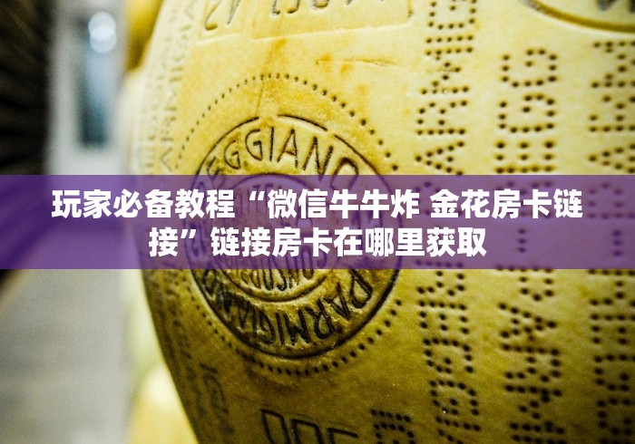 玩家必备教程“微信牛牛炸 金花房卡链接”链接房卡在哪里获取