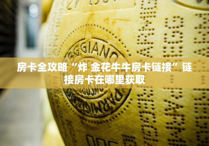 房卡全攻略“炸 金花牛牛房卡链接”链接房卡在哪里获取
