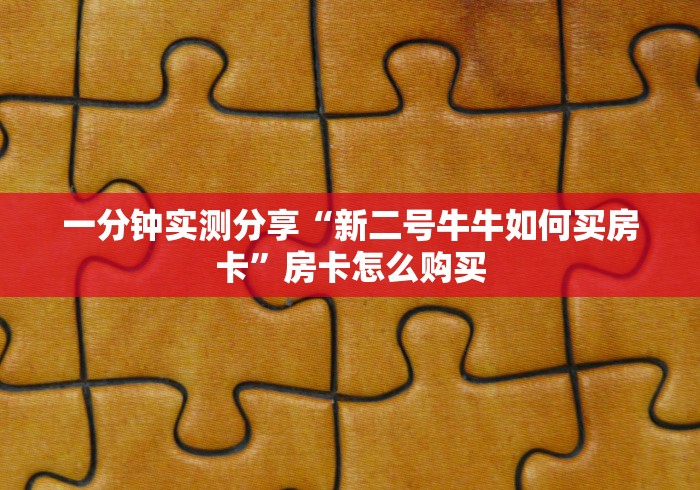 一分钟实测分享“新二号牛牛如何买房卡”房卡怎么购买